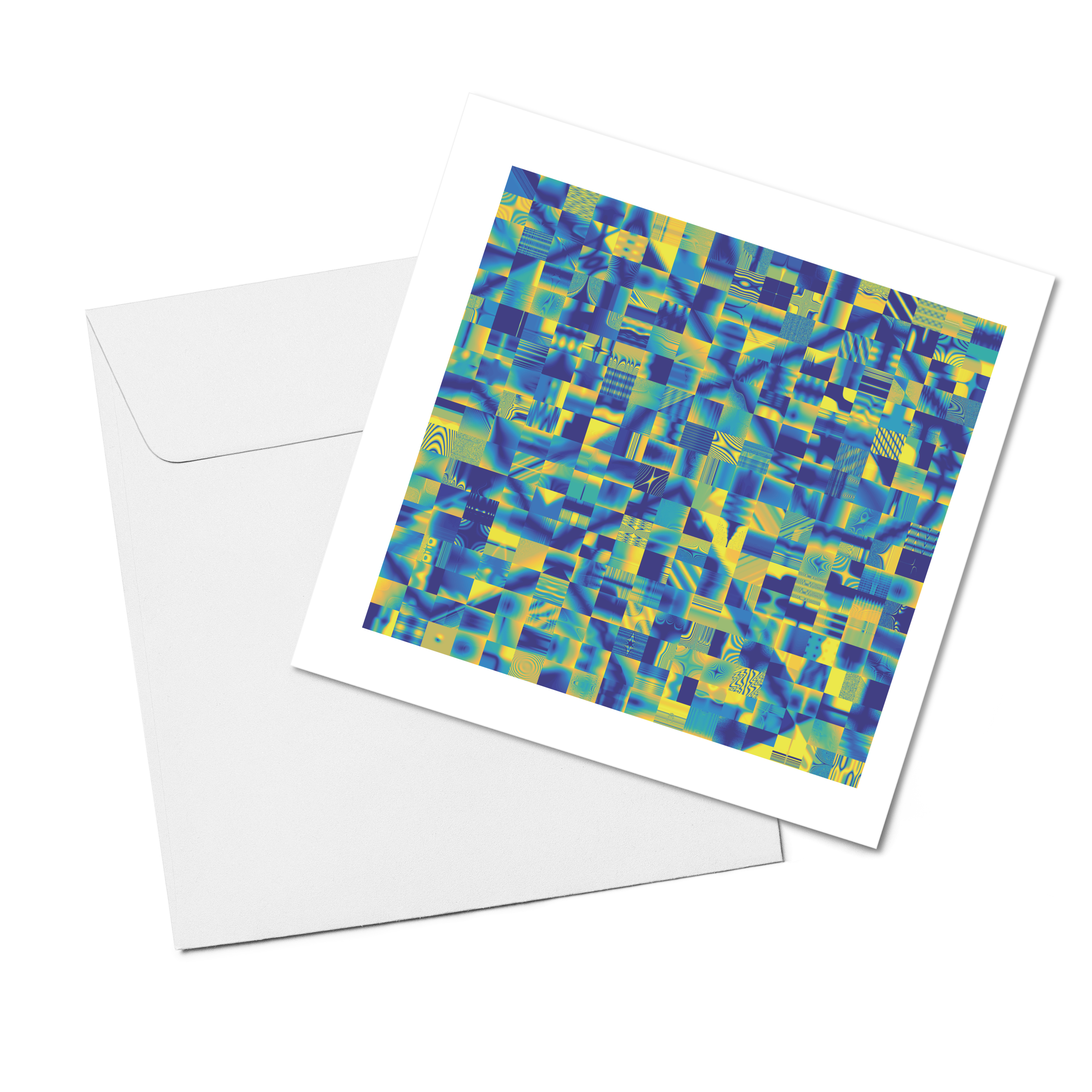 Algorithms of Art: Greeting Card - Negentrophy Triptych (Front view)