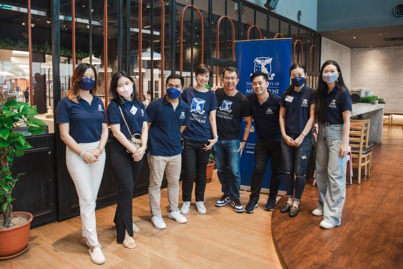Ginny Tong with fellow alumni
