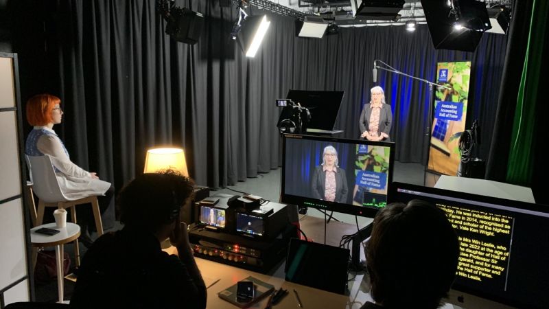 Film studio during a recording