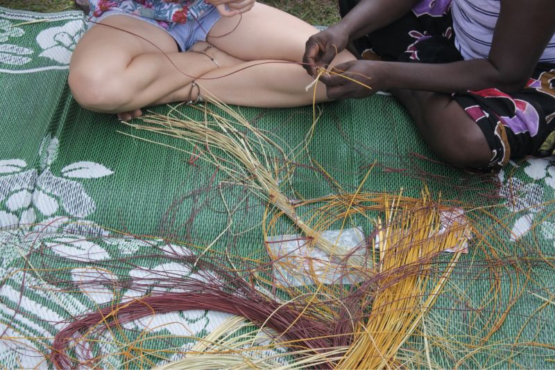 Indigenous basket weaving.