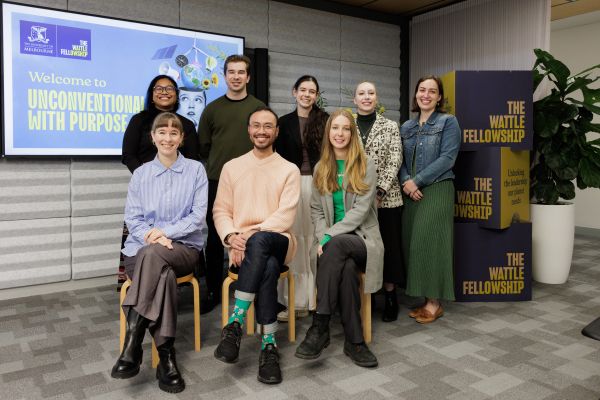 Group of Wattle Fellows presenting at the first Spotlight event. Image by James Thomas Photography (2025).