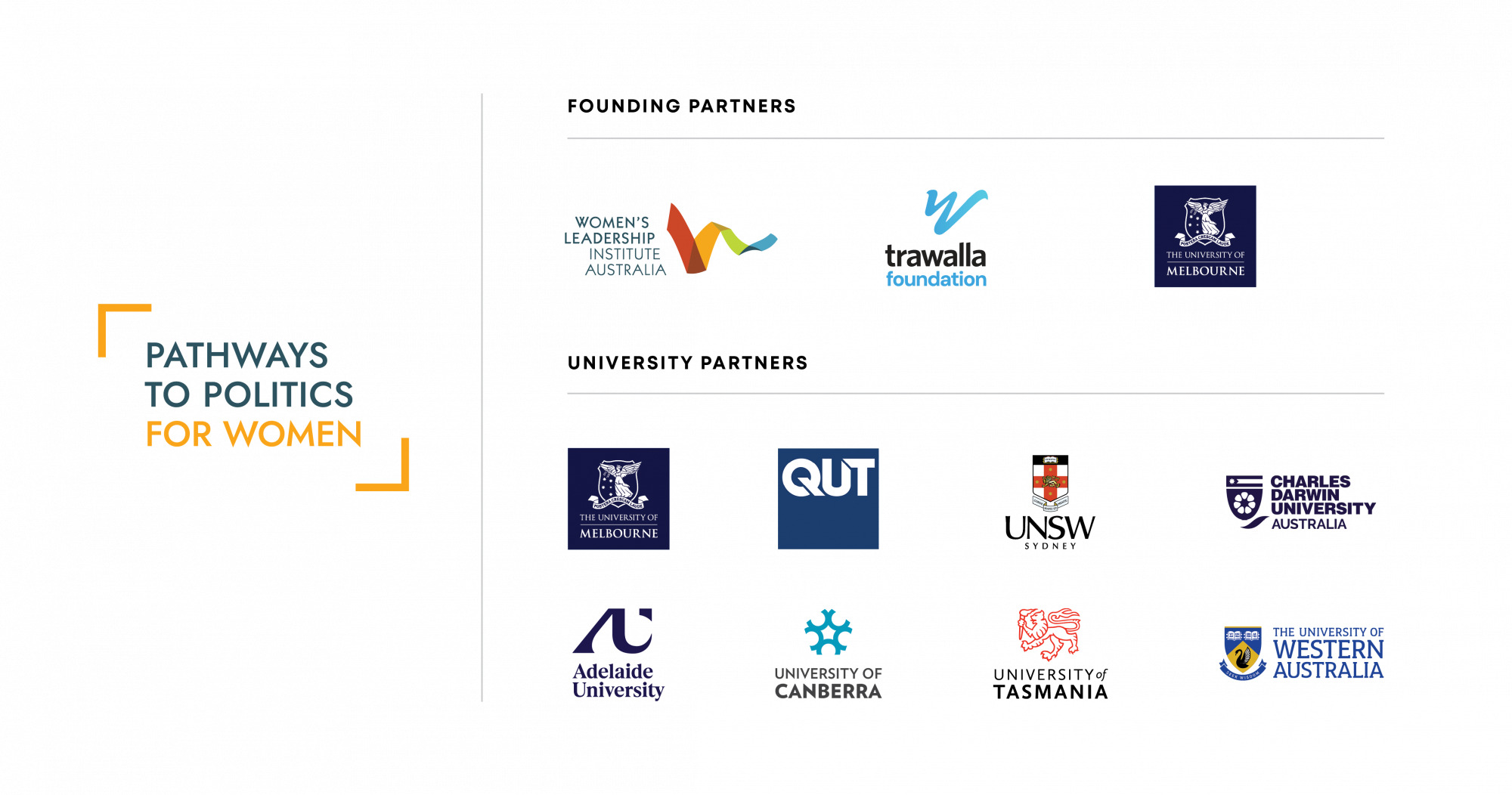Pathways to Politics partner logos