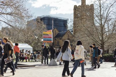 Students at the University of Melbourne Open Day. Image: The University of Melbourne