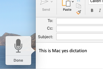 Mac dictation icon on the desktop