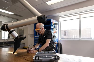 Neo-Bionica engineer in the workshop.