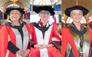 L-R: Jill Gallagher AO, Keran Howe OAM, Professor Emma Johnston AM