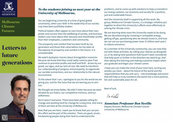 MCF letter to future generations 