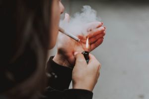 Image of woman smoking