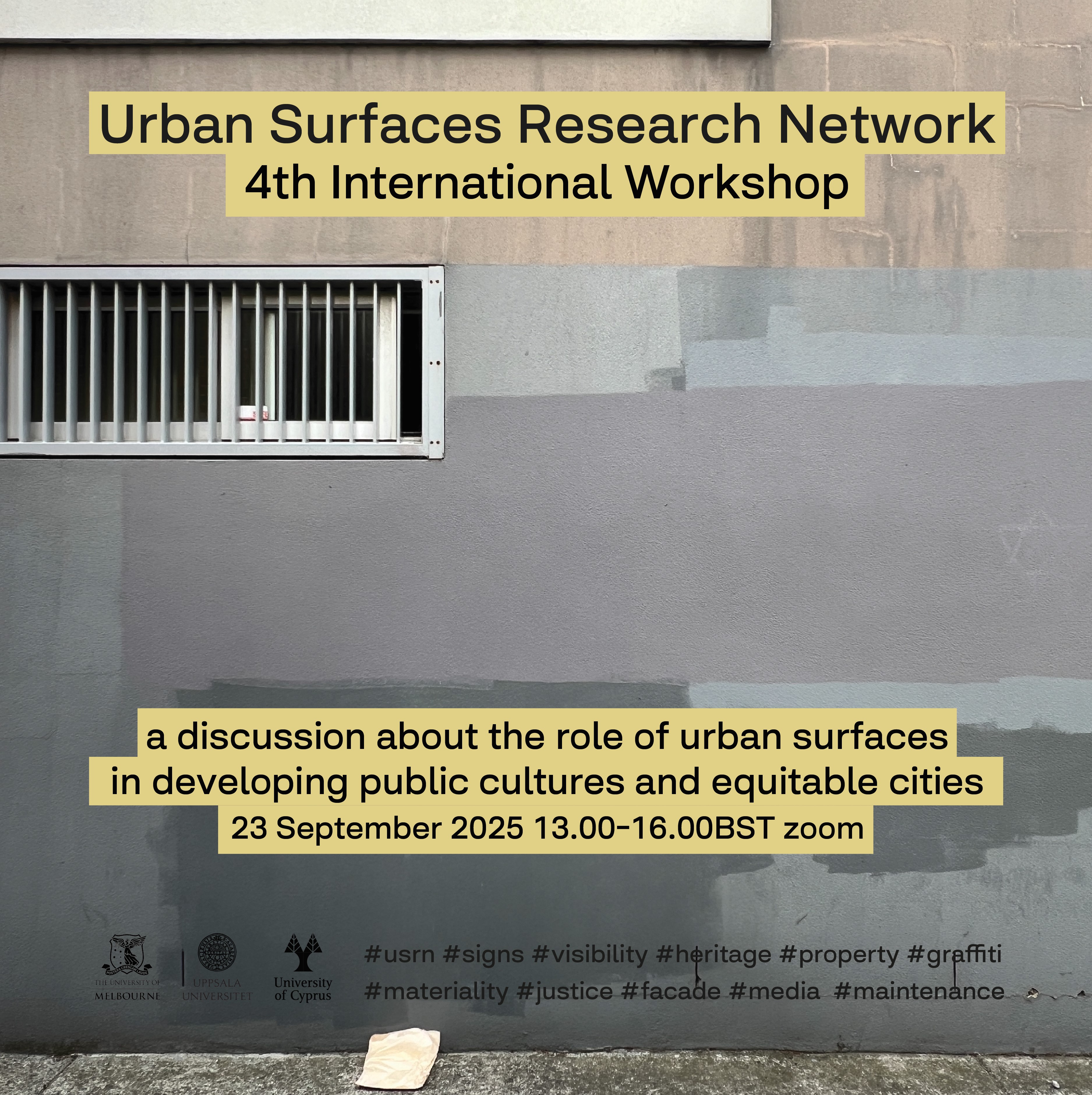 Urban Surfaces Research Network Workshop Poster