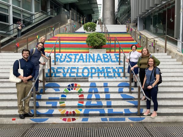 2024 City Diplomacy Masterclass Participants on SDG Stairs