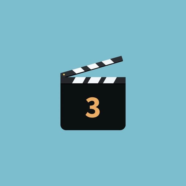 A green and blue slide with the number three on it