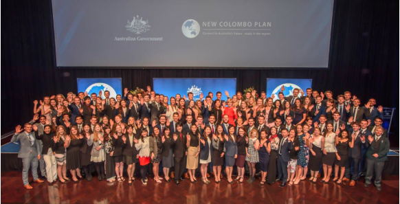 A group photo of all the students awarded the New Colombo Plan Scholarship.