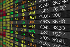 Share market ticker