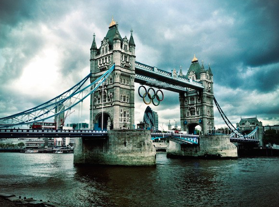 London Bridge with Olympic Rings