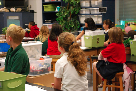 Children in a classroom