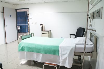 Empty hospital bed