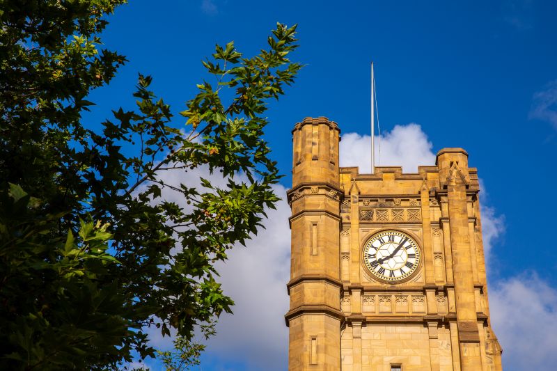 The clock tower at the University of Melbourne