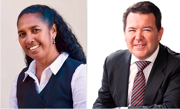 Image of Coucillor Vonda Malone and Senator Dean Smith.