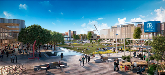 Artist's impression of the Fishermans Bend campus.