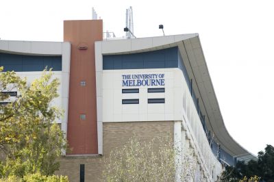 The exterior of the University of Melbourne Medical Building.