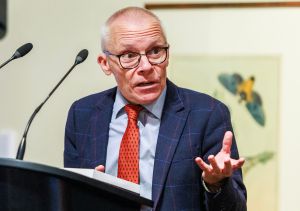 Professor Sean Turnell delivering his acceptance speech. Image credit: Aaron Francis