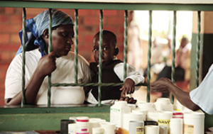 Health service providers. Patients at pharmacy