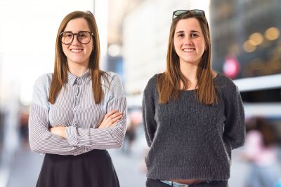 Twins standing