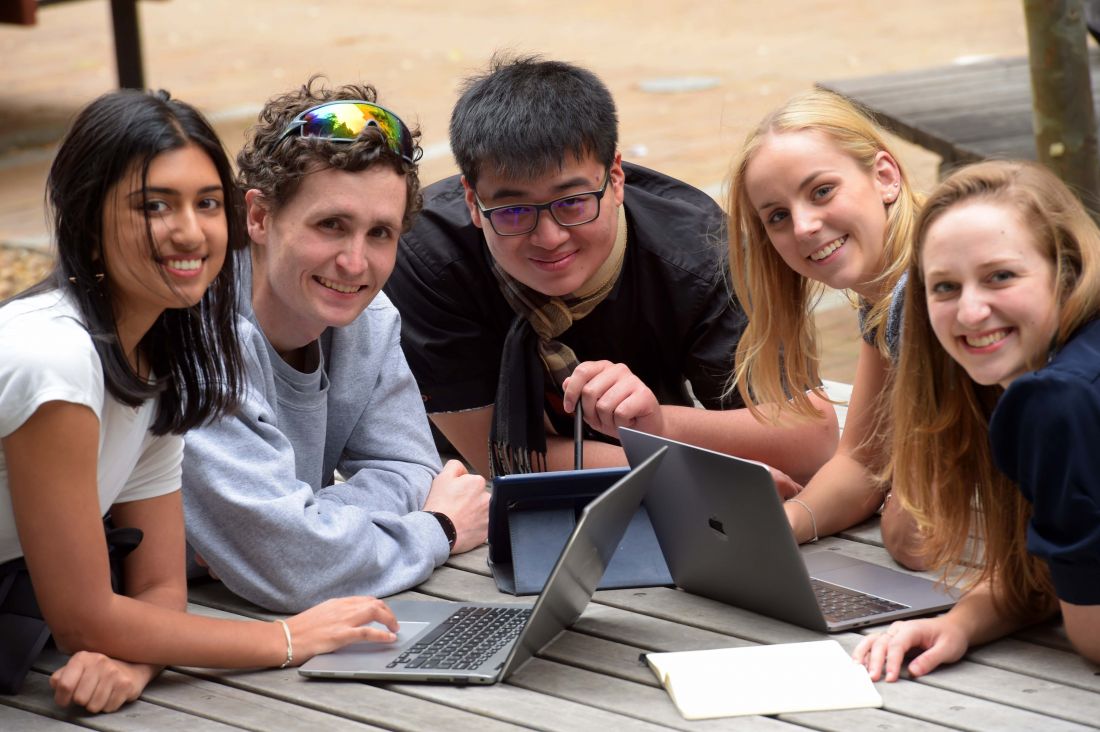 Students at laptop