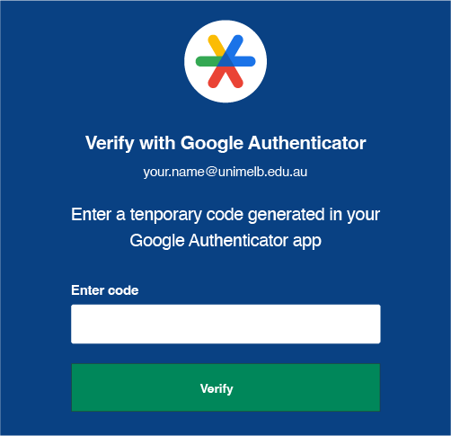 You'll be taken to a screen asking for a code